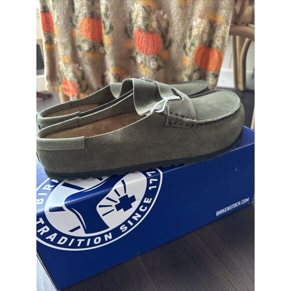 Birkenstock Men’s Naples Wrapped Thyme Slip-on Loafers NWT Sz EU 43 - Picture 1 of 6